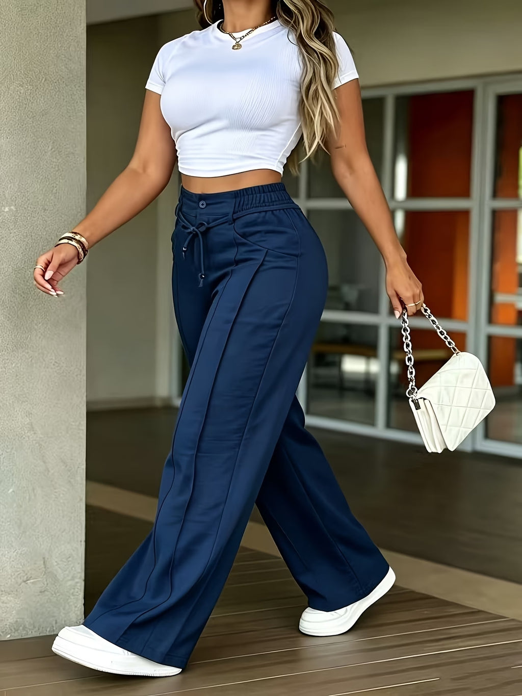 Women's Wide Leg Pants High Waist Loose Trousers
