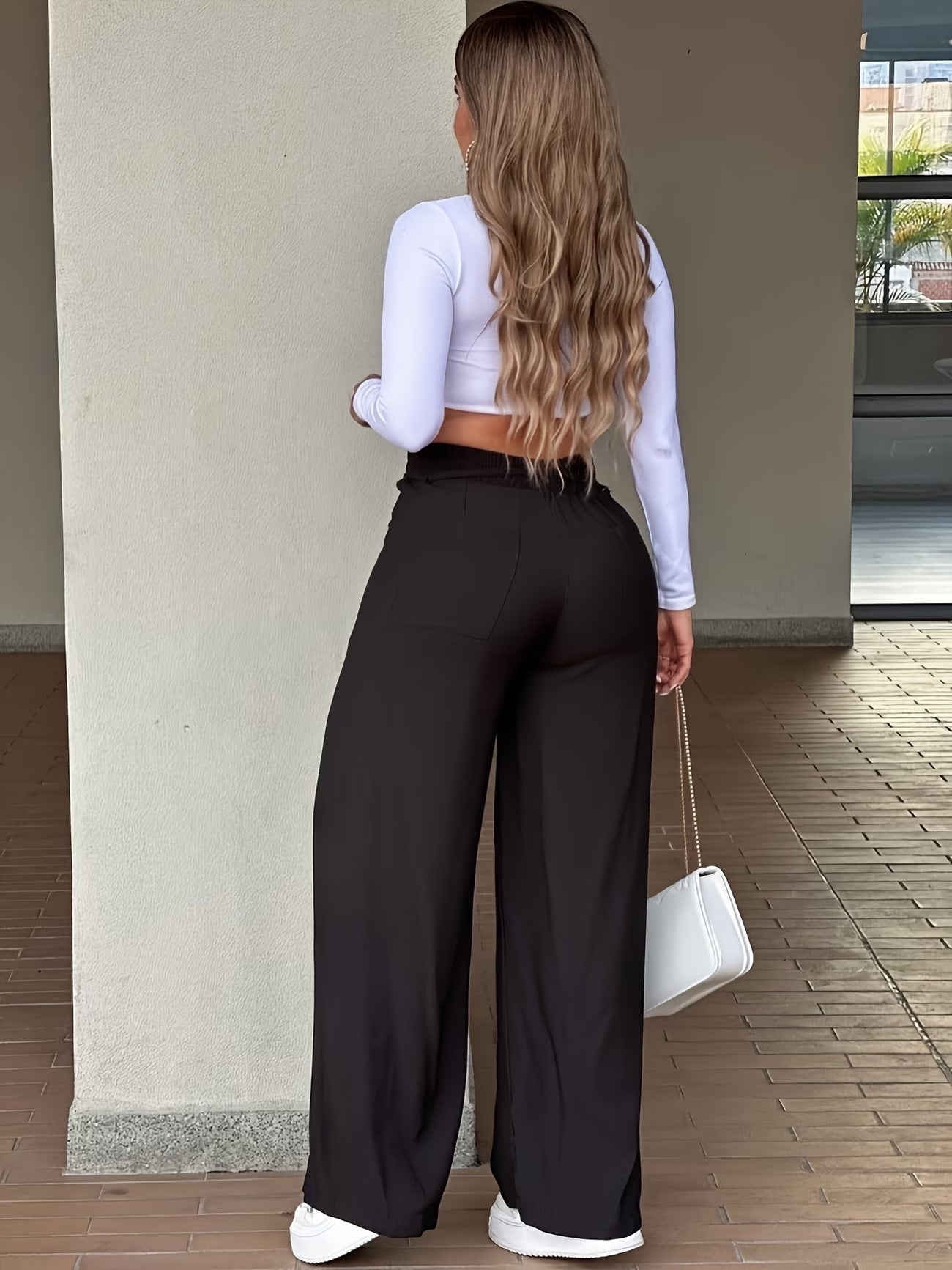 Women's Wide Leg Pants High Waist Loose Trousers