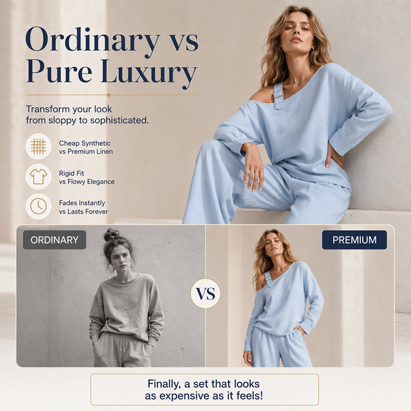 ✨One-Shoulder Wide-Leg Lounge Set